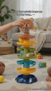 Baby Toys Rolling Ball Track Slide Tower kids Baby Early Educational Toys