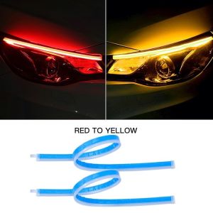 2เส้นไฟวิ่งสเต็ปV2Ugrad-ไฟเดย์ไลท์-พร้อมไฟเลี้ยว-แบบวิ่ง30-45-60ซม-.Ultrafine-รถยนต์-DRL-LED-กลางวันไฟตัดหมอก-ไฟตัดหมอก-วงจรซ่อนในหลอดขาวสเต็ปก่อนตัดนิ่ง-เหลืองเลี้ยววิ่งยาว60ซมกันน้ำตัดได้ตัดหลบหลอดไฟ(0007)