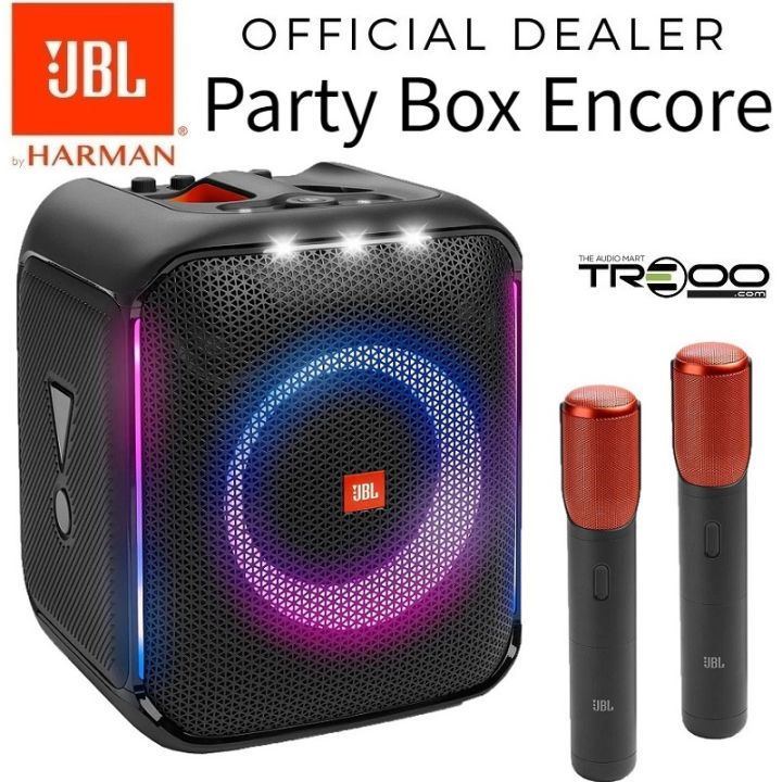 JBL PartyBox Encore Wireless Bluetooth Karaoke Portable Speaker with 2 ...