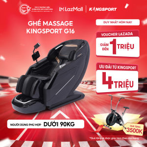 Miễn phí lắp đặt | Ghế Massage Kingsport Deluxe G16 Sonic Công Nghệ Sóng Âm Kingsonic 37 Chương Trình Massage Cao Cấp