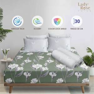 Lady Rose Prime - Sprei King 180x200 Tinggi 30cm Bantal 2 - Argil
