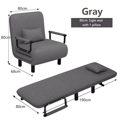 Happihaus Double Sofa Bed 80/120CM Removable And Washable Folding Office Lunch Break Sofa Chair Small Bed