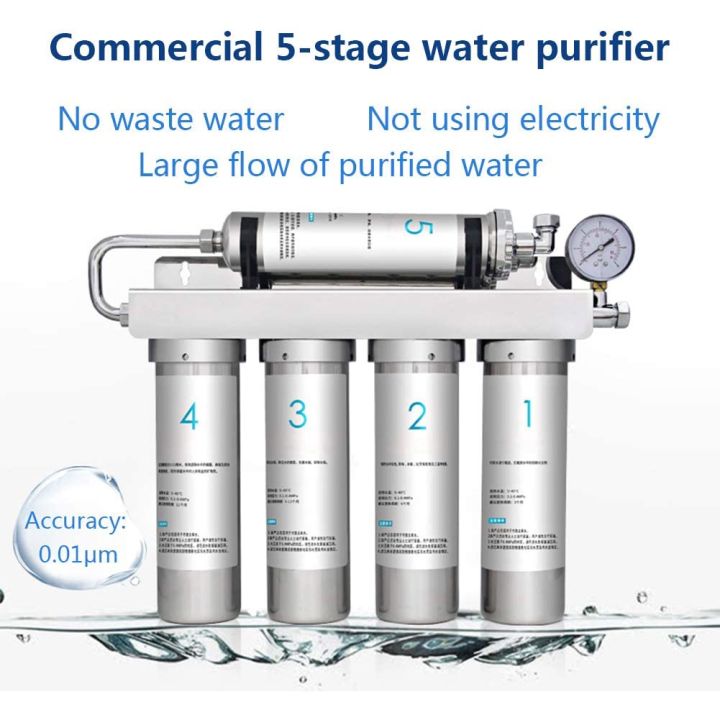Stainless Steel Water Filter 5Stage Commercial Water Purifier