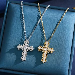 Cross Necklace for Women Zirconia Cross Pendant Necklace Trendy Christian Jewelry Gifts