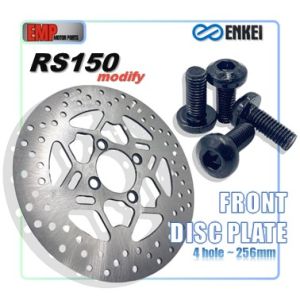 FRONT & REAR DISC PLATE RS150 MODIFY 256MM 220MM & STANDARD BOLT SETS 4 LUBANG ENKEI RS150R UNTUK SPORT RIM Y125Z