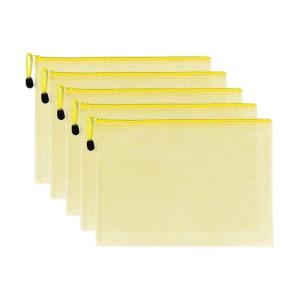 5ชิ้นโฟลเดอร์ไฟล์4ช่องตะแกรงซิปกระเป๋าเอกสารจัดเก็บไฟล์เอกสารและอุปกรณ์เครื่องเขียนสำนักงาน