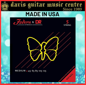 DR FNI-45125 - Nickel Plated Steel Bass Strings: 5-String Medium 45-125 Made in USA