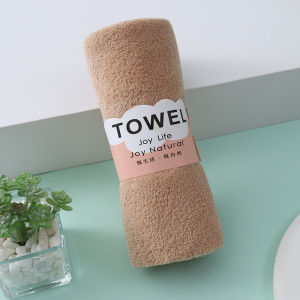 1PCS Pure Color Coral Fleece Towel Absorbent Face Wash Towel Home Thick Bath Towel Beach Towel Waist Seal Home Simple Stall Gift Towel