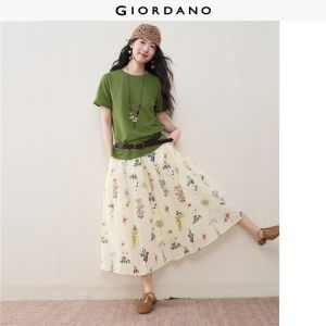 Giordano Women Women Elastic Waist Skirt Free Shipping 18466610