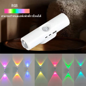UORRIS ไฟกลางคืน LED แบบชาร์จไฟได้พร้อม Motion Sensor โคมไฟติดผนัง ไฟเซ็นเซอร์ ไฟติดห้องนอน 16 สี โหมดแสงในร่มไฟบันไดแม่เหล็ก