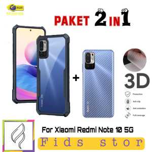 PROMO 2in1 CASE XIAOMI Redmi Note 10 5G SOFT CASE XUNDD TRANPARAN BONUS GarSkin Carbon Flexible Pelindung Belakang HP Anti Jamur For Xiaomi REDMI NOTE 10 5G SERIES
