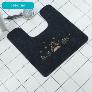 JJT [จัดส่งฟรี]พรมเช็ดเท้ารูปตัวยู ลงตัวพอดี พรมเช็ดเท้า ห้องน้ำ ไมโครไฟเบอร์ อย่างดี ซับน้ำดี แห้งเร็ว พรมห้องน้ำ พรมเช็ดเท้า พรมเช็ดเท้าในห้องน้ำแผ่นรองโถส้วมรูปตัวยูผ้าซับน้ำได้ดีกันลื่นพิมพ์ลายโพลีเอสเตอร์