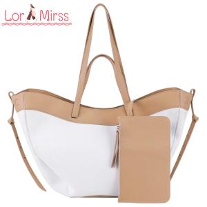 【New Arrival】 Women Patchwork Tote Bag Simple Shopping Bag Large Capacity Fashion Tote Handbag with Small Purse for Outdoor Travel