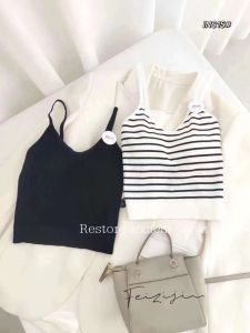 🌼Cute.Shop🌼 เสื้อสายเดี่ยวผ้าร่อง15 งานผ้าร่องยืดมาพร้อมบราในตัว สายเดี่ยวทรงสวย งานผ้าไส่สบาย ไส่อยู่บ้านน้าร้อน