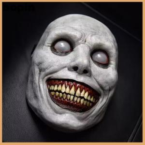 Bopin หน้ากากผีฮาโลวีนสำหรับเทศกาลบาร์หน้ากากบ้านผีสิงหน้ากากสยองขวัญเล่นบทบาทรอยยิ้มหน้ากากตาสีขาว