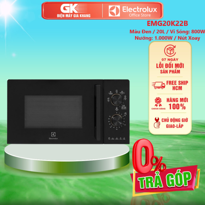 EMG20K22B - EMG23K22B Lò vi sóng có nướng Electrolux 20 lít / 23 lít ...