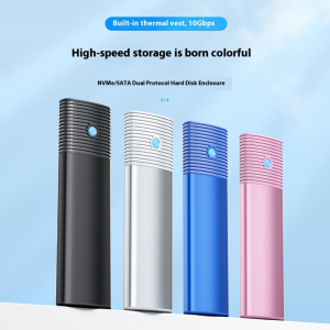 10Gbps M.2 NVME Hard Drive Case Enclosure Hard Drive Disk Box Enclosure Case with LED Externally Replacement for PC Laptop