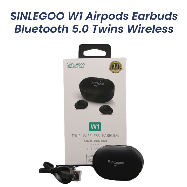 SINLEGOO W1 Airpods Earbuds Bluetooth Twins Wireless Earphone