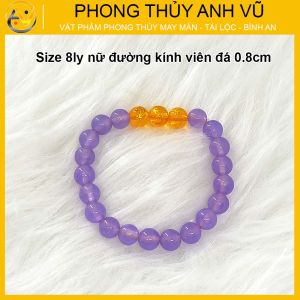 Vòng mã não tím tam hợp tỵ dậu sửu -size 8 10ly cho người mệnh thổ mệnh hỏa -khai quang điểm nhãn may mắn tài lộc - PHONG THỦY ANH VŨ