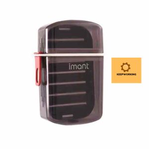 KEEPWORKING Square Travel Soap Dish with Lid Mini Portable Seal Soap Box Draining Storage Container