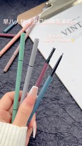 2025Maxfine ดินสอเขียนคิ้วแบบสองหัว Morandi เครื่องสำอางขายส่ง กันน้ำ กันเลอะ ของแท้ KIUM