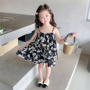 ChoiFoo Choifoo เดรสชุดเดรสเด็กผู้หญิงเสื้อกล้ามแฟชั่นฤดูร้อนเดรสเจ้าหญิงบางชุดเดรสลายดอกไม้อ่อนหวานและน่ารักเดรสเป็นมิตรกับผิวนุ่มแนะสวมสบายลำลอง
