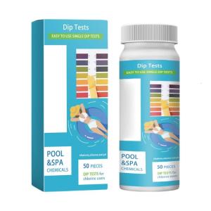 50 Dải 3 trong 1 đa năng que thử Clo hồ bơi dụng cụ kiểm tra nước giấy độ cứng công cụ giá trị Bộ dụng cụ kiểm tra