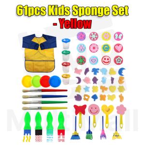 Kid Sponge Painting Set | Colourful Doodle Sponge Brush Art Sponge Painting|Kid Painting Kit|Kid painting brush set|Creative Painting|Kid Painting Fun