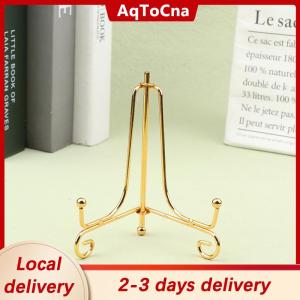 [COD] AqToCna Ship within 24 hours Gold Iron Display Stand Craft Bracket Book Holder Photo Pedestal Bowl Dish Frame Picture Plate Rack Easel Storage Decoration