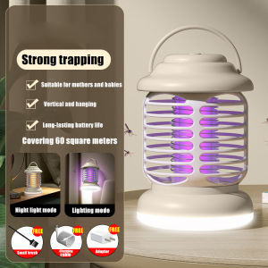 300m without mosquitoes Mosquito Killer Lamp USB Rechargeable LED UV Light Rechargeable electric insect killers Effectively kill mosquitoes and flies Quiet Safe and No radiation Mosquito killer electric outdoor indoor mosquito electric lamp