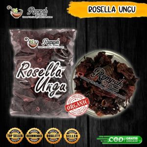 Rosella Ungu 500 Gram - Bunga Rosella Ungu Kering