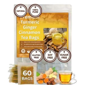 [SG In Stock]Premium Ginger Tea Bags – 60pcs 100% Natural Sugar Free Gluten Free Vegan Herbal Wellness Drink