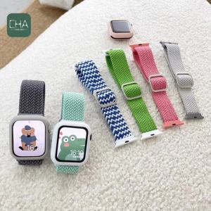 สาย นาฬิกาสำหรับ A Watch 11 10 9 8 7 6 SE 5 4 3 2 1 NEW ยืด 38/40/41/42/44/45/46/49MM สายคล้องคออย่างเป็นทางการแถบไนลอนยืดหยุ่นสำหรับ iWatch