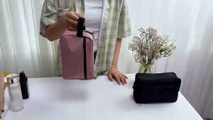 Large Capacity Pencil Case Multifunctional Travel Cosmetic Toiletry Storage Bag with Divider Handle 大容量笔袋化妆包多功能旅行洗收纳袋