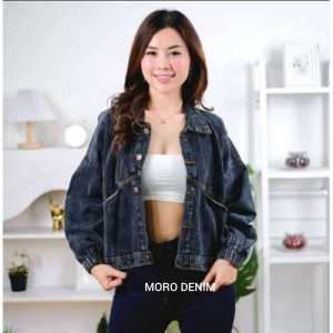 VINTAGE OVERSIZE JACKET JUMBO JEANS DENIM WANITA JAKET CEWEK TERBARU