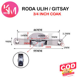 Roda Gitsay Gitsai Ulih Matex 1 inch dan 3 per 4 inch Coak Rata