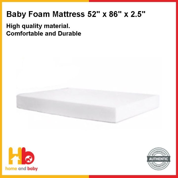 Kubbie Baby Foam Mattress 52 x 86 x 2 Inches Lazada Singapore