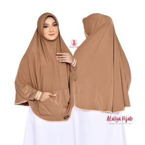 Hijab Lengan Aisyah Bergo Jersy Saku / Kerudung Tangan / Jilbab Berlengan Panjang