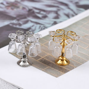 YAFEN 1:12 Miniature dollhouse accessories mini cute metal cup holder for dollhouse