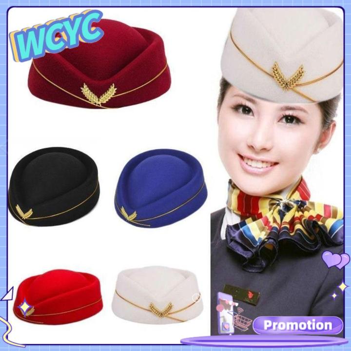 WCYC Costume Props Costume Accessories Work Cap Performance Party Hats Beret Hat Air Hostesses