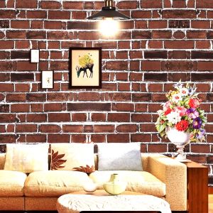 Wall Ideas วอลเปเปอร์ สติกเกอร์ PVC กาวในตัว #อิฐโกโก้ #อิฐน้ำตาล