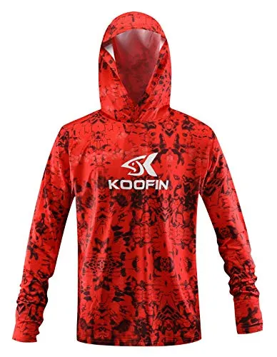 Performance Fishing Hoodie Long Sleeve Hooded Sunblock Shirt Outdoor UPF50  Dry Fit Quick-Dry Hoody Loose Fit