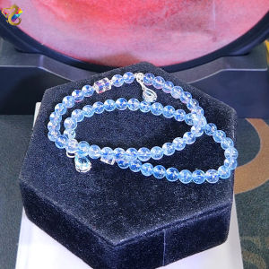 Super Premium Grade Icy Aquamarine Baby Blue Exclusive Designer Bracelet