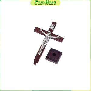 C.N Crucifix Wall Cross Wooden Cross With Stand Jesus Cross Decor 1Pc