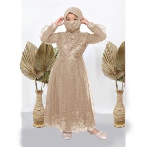 Gamis ayu kids 3-11 tahun / maxi brokat anak perempuan / gamis brokat anak perempuan / guan pesta anak perempuan / gamis anak perempuan / dress brokat anak perempuan