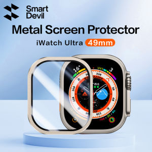SmartDevil Metal Screen Protector for Apple Watch Ultra Apple Watch Ultra 2 49mm Clear Tempered Glass Film Full Cover Watch Accessories