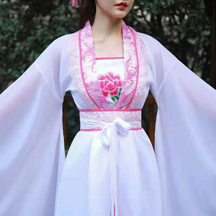 Hán Phục Cổ Trang Nam Nữ Bộ Đồ Váy Nhu Áo Cổ Đan Chéo Xuân Hè Cặp Đôi Thiết  Kế Nguyên Bản Phong Cách Trung Quốc Học Sinh Tiên Khí Cỡ Lớn |