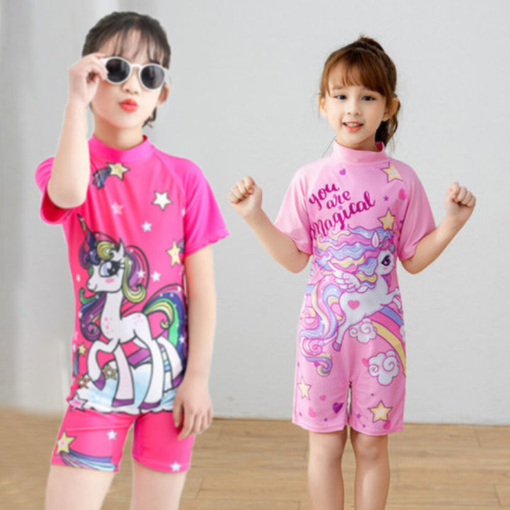 Baju Pakaian Renang Kanak Kanak Kids Girls Frozen Cartoon Swimwear Slim ...