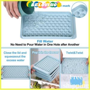 Beloving Flash Sale แม่พิมพ์ถาดน้ำแข็งขนาดเล็กลายตารางขนาดเล็ก1ชิ้นแม่พิมพ์ทำน้ำแข็งขนาดเล็กเกรดอาหารแม่พิมพ์ทำน้ำแข็งก้อนกลมแบบปล่อยง่ายสำหรับเครื่องดื่มเย็นวิสกี้