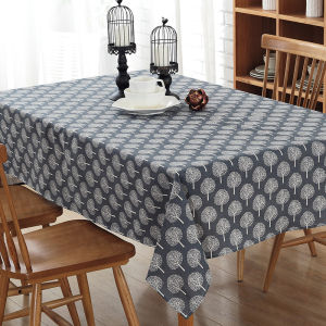 Linen Tablecloth Decorative Dining Table Cloth Tea Table Dustproof Cover